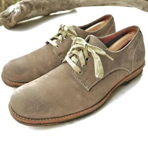BED|STÜ Pennyworth Taupe Suede Oxfords – Distressed Leather, Rugged Fall Classic
